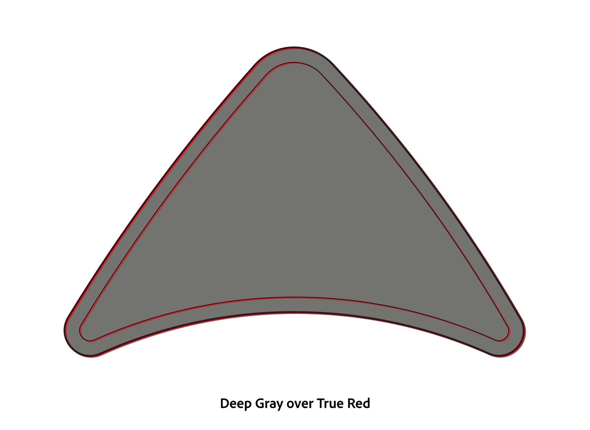 Dura-Deck Ranger Z20 EVA foam bow pad in deep gray over true red