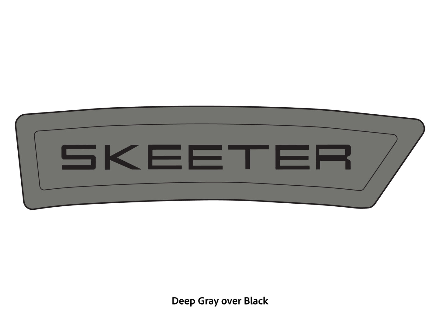 Dura-deck skeeter eva foam bow pad in deep gray over black 