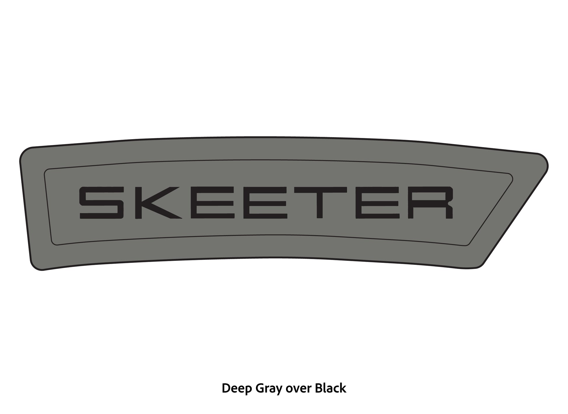Dura-deck skeeter eva foam bow pad in deep gray over black 