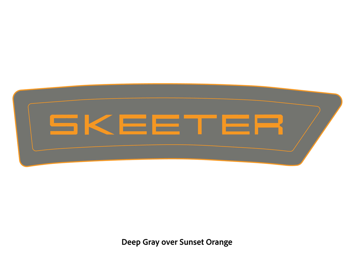 Dura-deck Skeeter eva foam bow pad step in deep gray over sunset orange