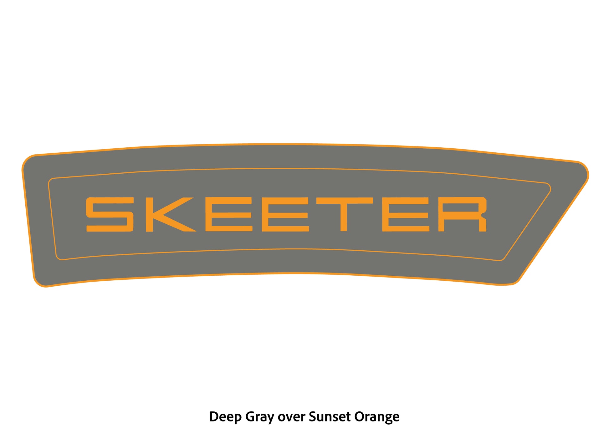Dura-deck Skeeter eva foam bow pad step in deep gray over sunset orange
