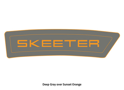Dura-deck Skeeter eva foam bow pad step in deep gray over sunset orange
