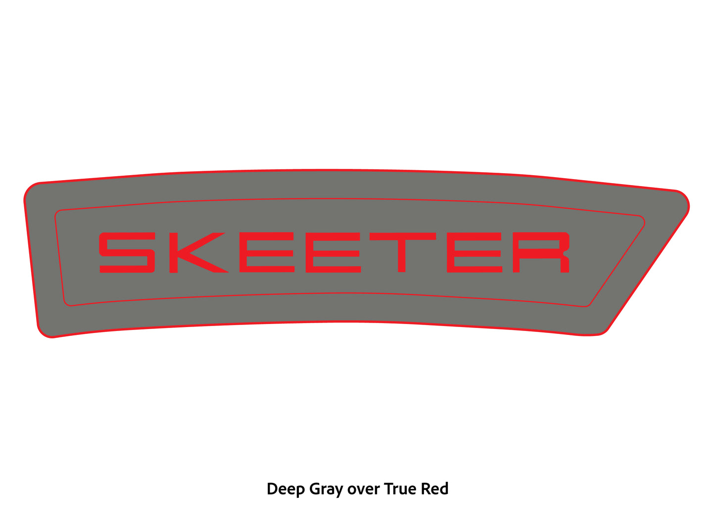 Dura-Deck Skeeter eva foam bow step pad set in deep gray over true red