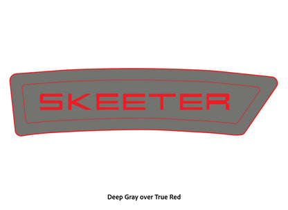 Dura-Deck Skeeter eva foam bow step pad set in deep gray over true red