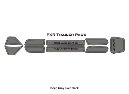 Dura-Deck Skeeter EVA foam FXR tailer pad set in deep gray over black