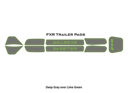 Dura-Deck Skeeter EVA foam FXR trailer pad in deep gray over lime green 