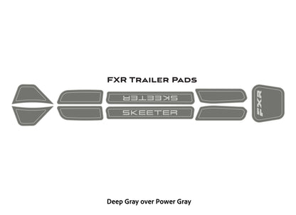 Dura-Deck Skeeter eva foam FXR trailer pad set in deep gray over power gray
