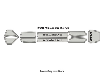 Dura-Deck Skeeter FXR eva foam trailer pads in power gray over black