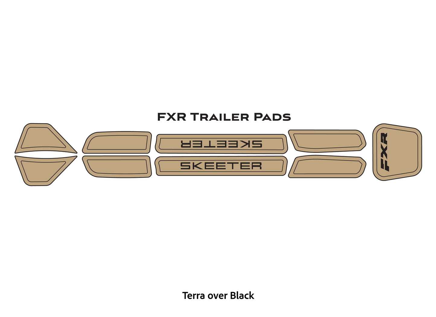 Dura-Deck Skeeter Eva foam fxr trailer pad set in terra over black