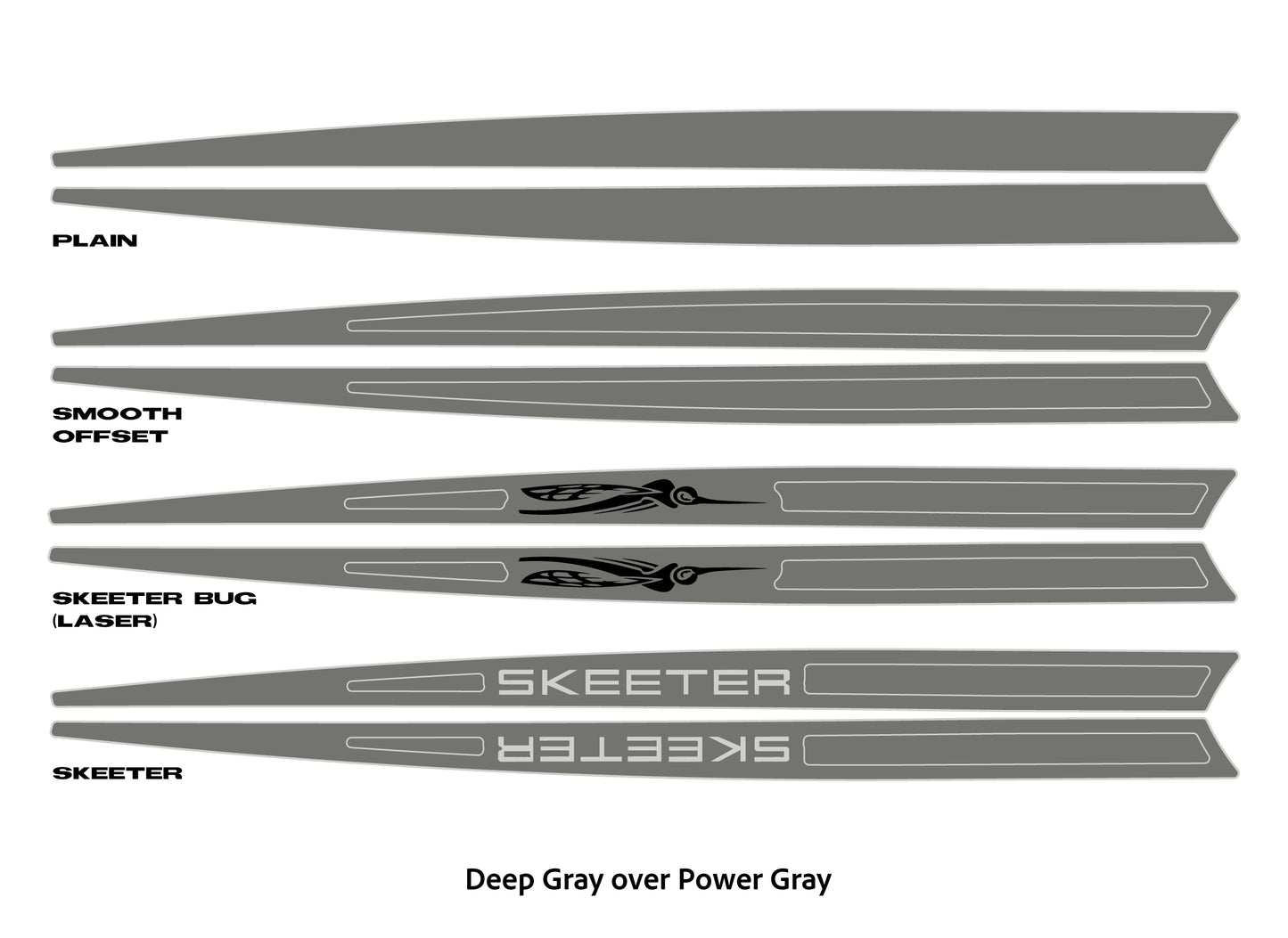 Dura-Deck Skeeter EVA foam gunnel extensions in deep gray over power gray
