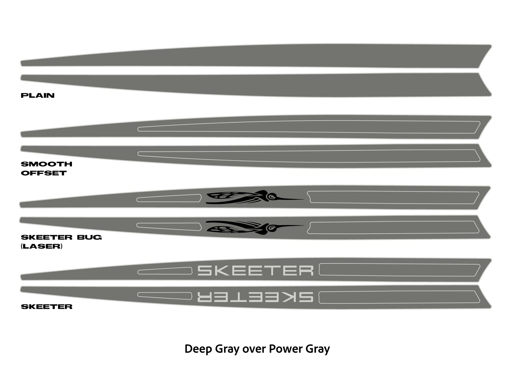 Dura-Deck Skeeter EVA foam gunnel extensions in deep gray over power gray