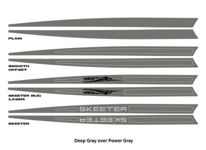 Dura-Deck Skeeter EVA foam gunnel extensions in deep gray over power gray