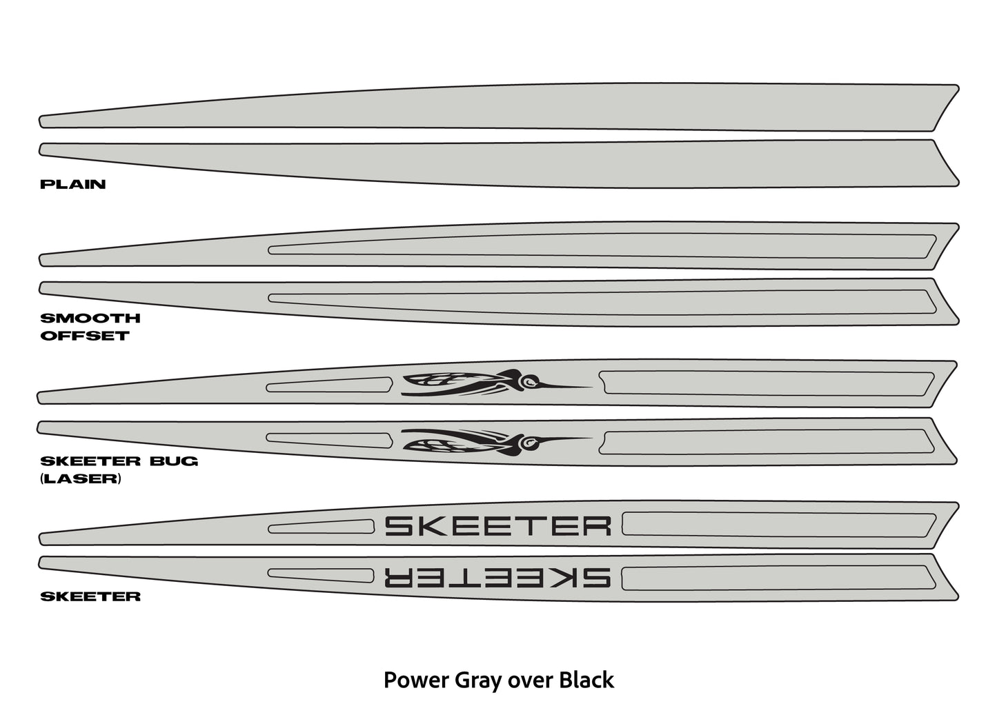 Dura-Deck Skeeter eva foam gunnel extension set in power gray over black