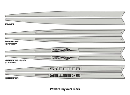 Dura-Deck Skeeter eva foam gunnel extension set in power gray over black