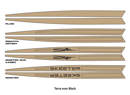 Dura-Deck Skeeter EVA foam gunnel extension pad set in terra over black
