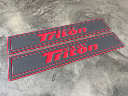 Dura-deck Triton eva foam trailer pad in deep gray over true red