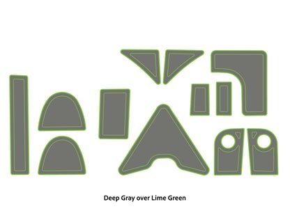 Dura-Deck Triton TR22 eva foam accessory pad set in deep gray over lime green